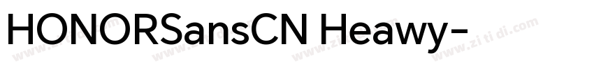 HONORSansCN Heawy字体转换